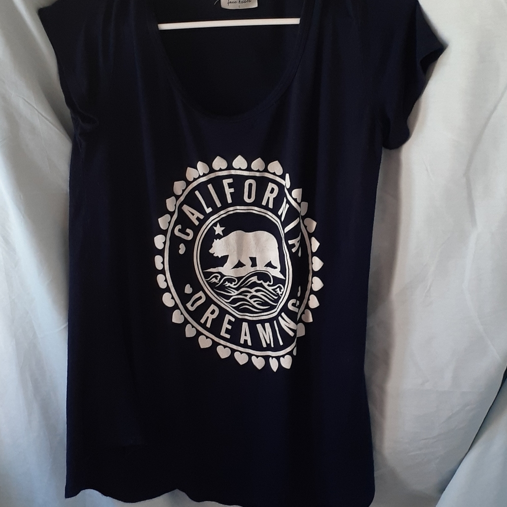Swishy t-shirt navy blue with white logo